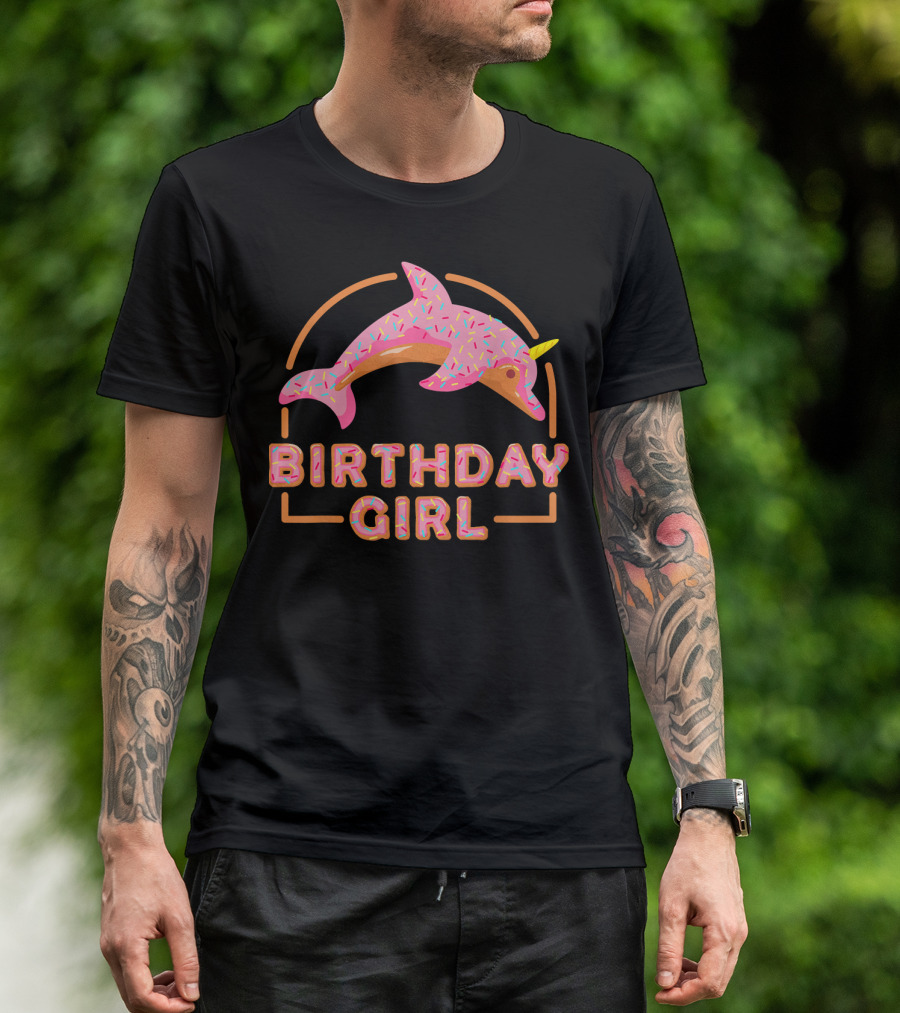 Birthday Girl Sweet Dolphicorn Donut Bday T-Shirt