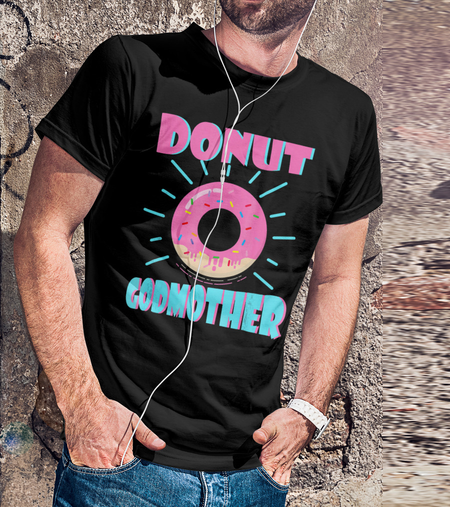 Donut Godmother Pink Frosted Donut With Sprinkles T-Shirt
