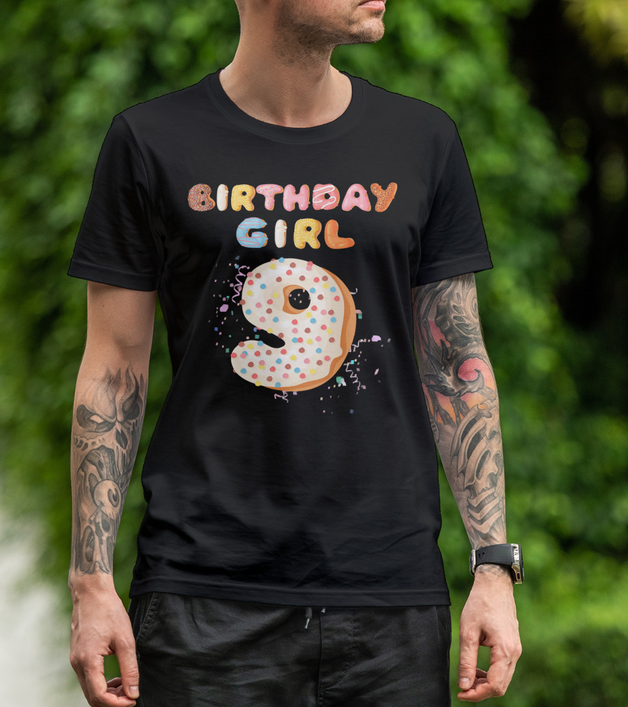 Birthday Girl Donut 9 T-Shirt