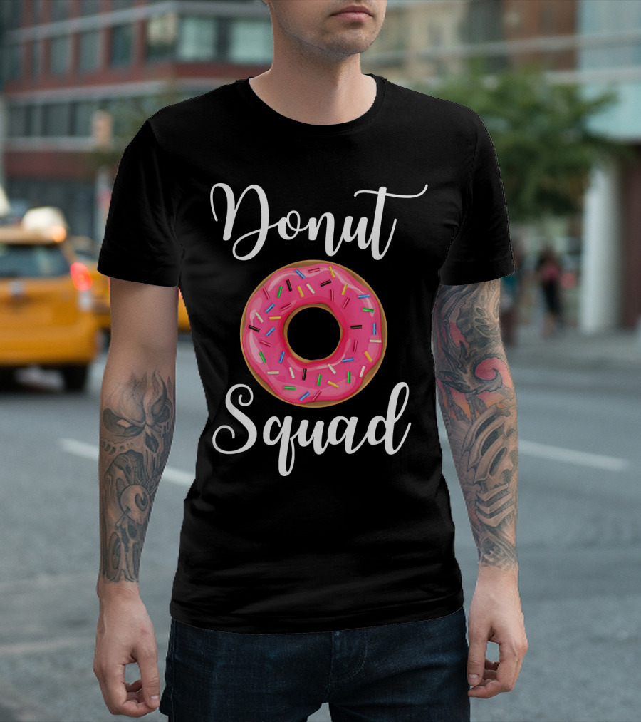 Donut Squad Funny Donut Lover Pink Sprinkles T-Shirt
