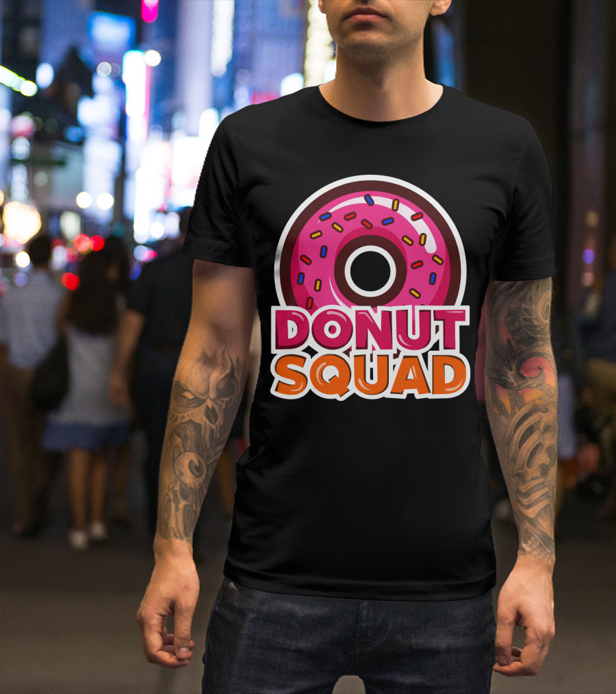 Cool Donut Squad Funny Doughnut Group With Sprinkles T-Shirt