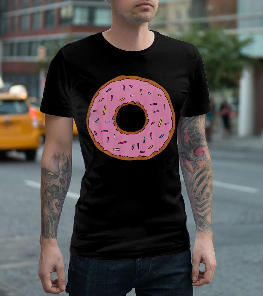 Pink Sprinkled Donuts Delicious Sweets Foodie T-Shirt