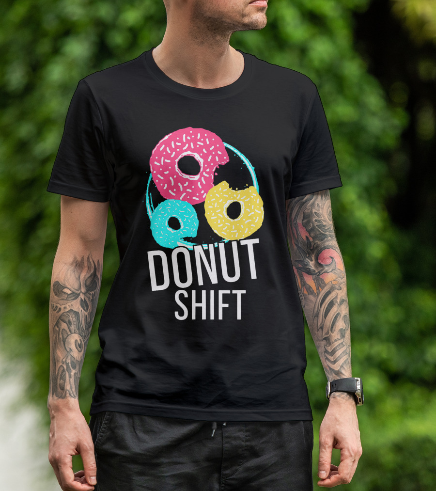 Donut Shift MTTF Associates Doughnut Vibrant Trio T-Shirt