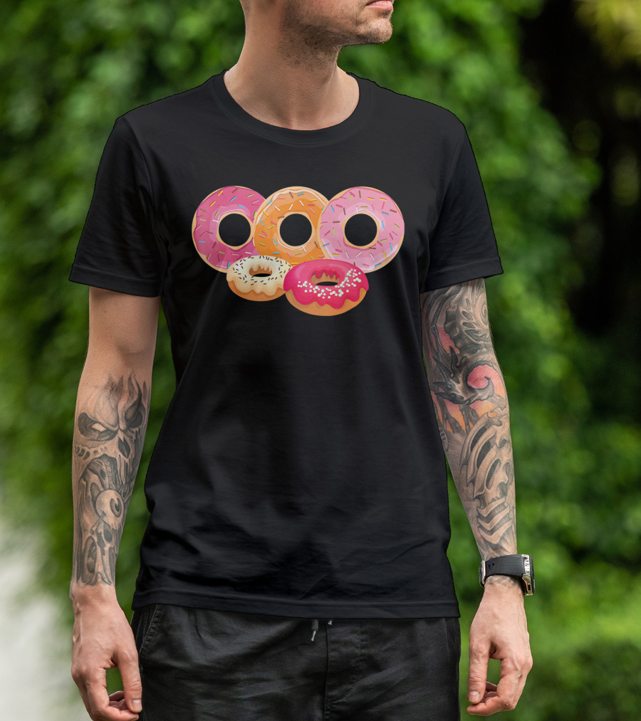 Donut Lover Dad Happy Doughnut Colorful Sprinkled Treats T-Shirt