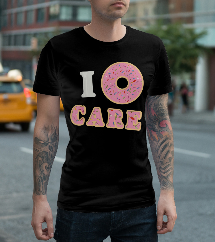 I Donut Care Funny Cool Sprinkles Doughnut T-Shirt