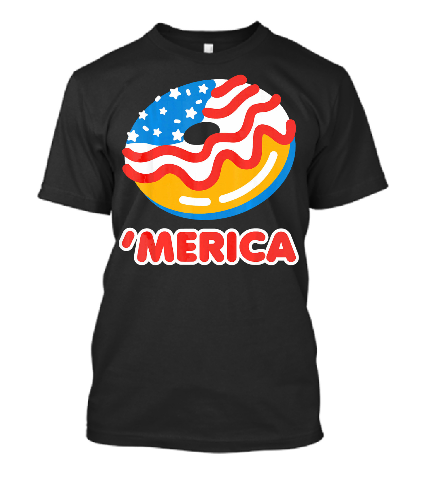 Merica Donut Doughnut 4th Of July Independence Day T-Shirt