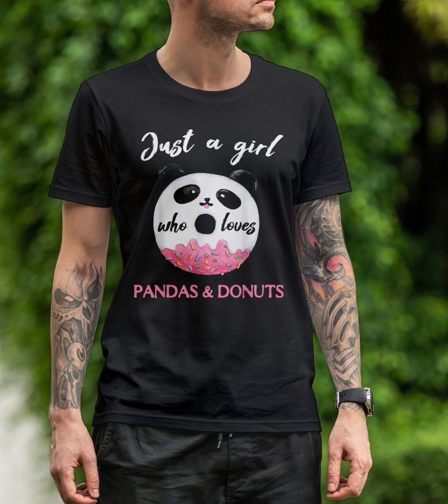 Just A Girl Who Loves Pandas And Donuts T-Shirt