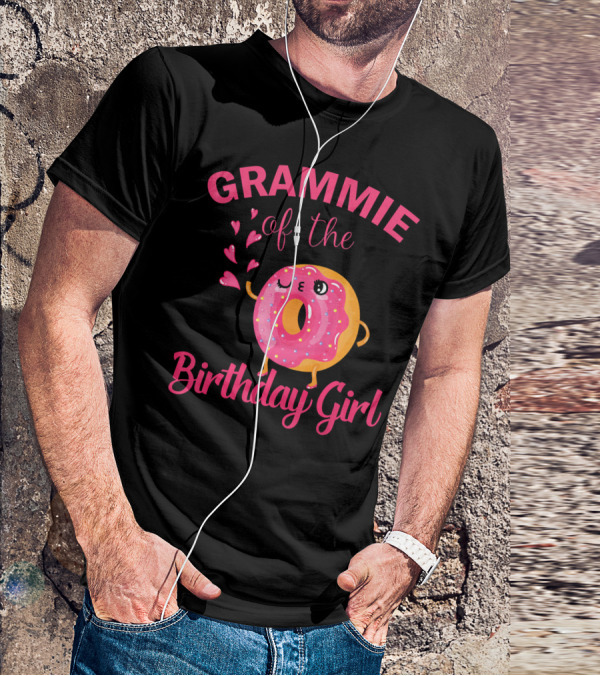 GRAMMIE Of The Birthday Girl Donut With Hearts T-Shirt