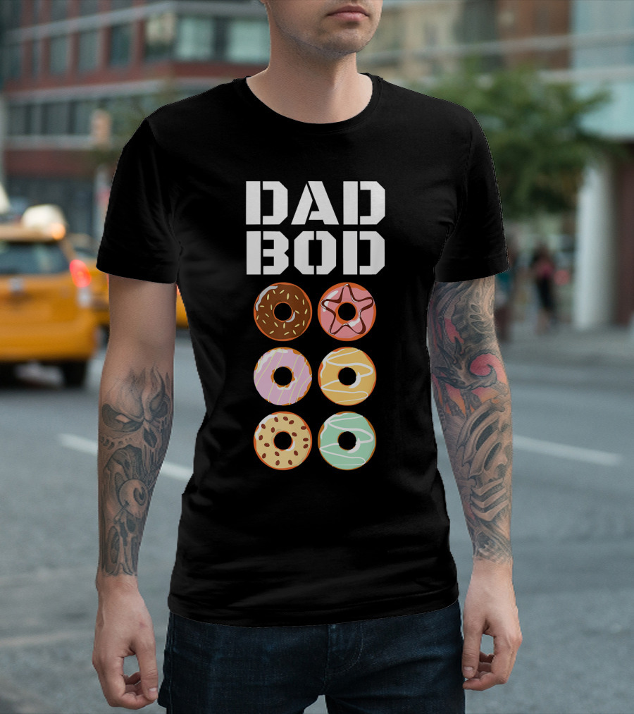 Dad Bod Donut Six Pack Abs Funny Mens T-Shirt