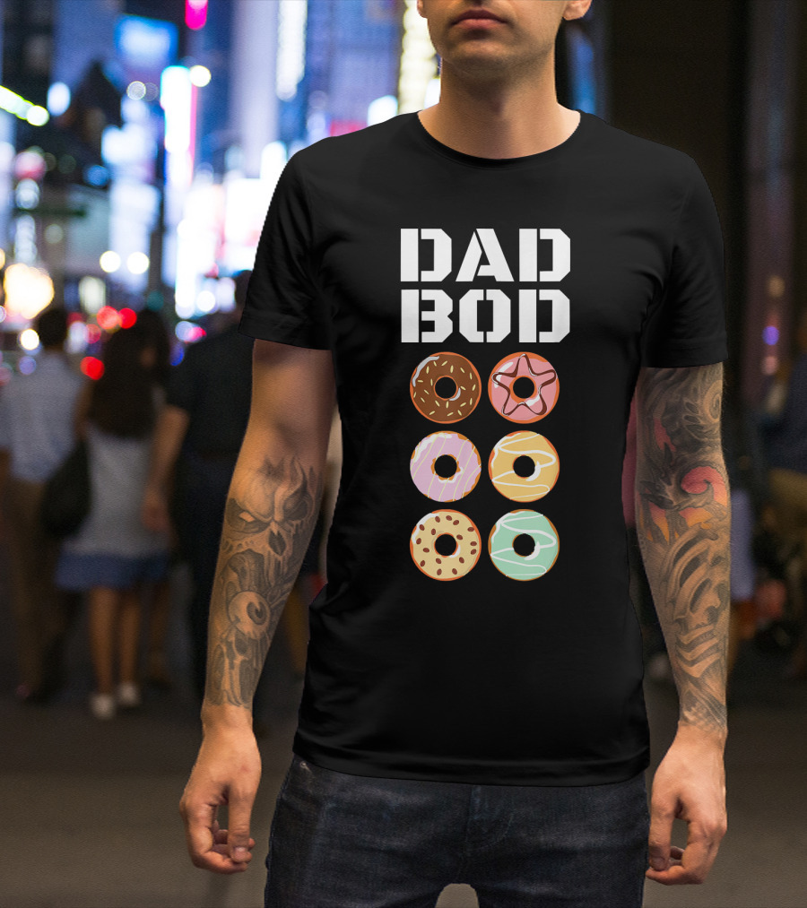 Dad Bod Donut Six Pack Abs Funny Mens T-Shirt