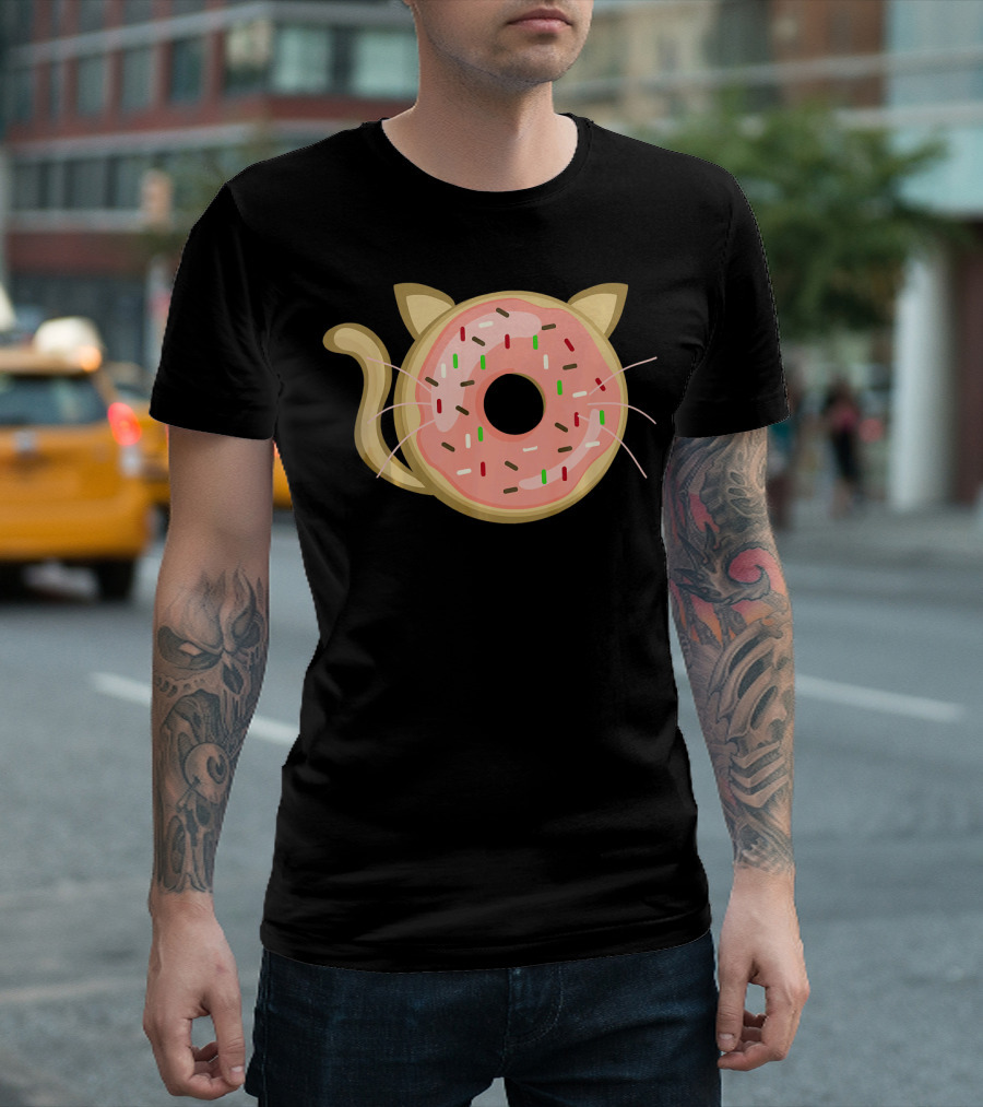 Funny Donut Cat Birthday Sprinkle Kitty T-Shirt