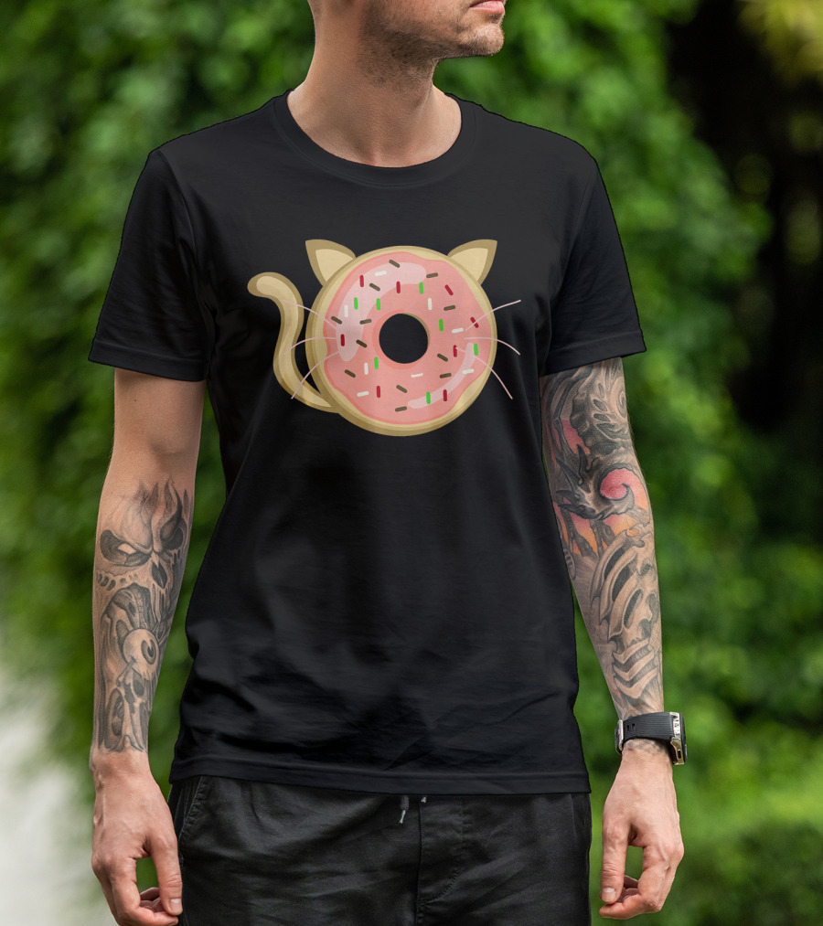 Funny Donut Cat Birthday Sprinkle Kitty T-Shirt