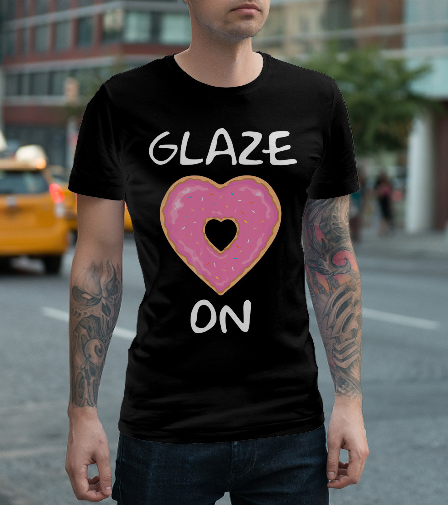 Bakers Dozen Glaze On Donut Heart T-Shirt