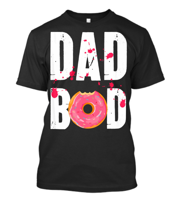 Dad Bod Donut Pink Sprinkle Humor T-Shirt