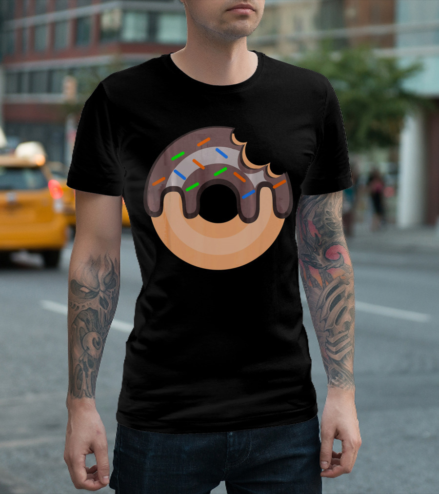 Donut Lover Favorite Food Chocolate Sprinkles Bite T-Shirt