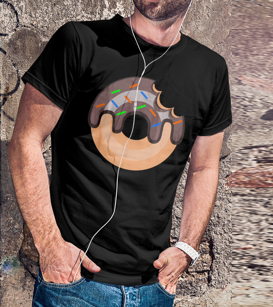 Donut Lover Favorite Food Chocolate Sprinkles Bite T-Shirt