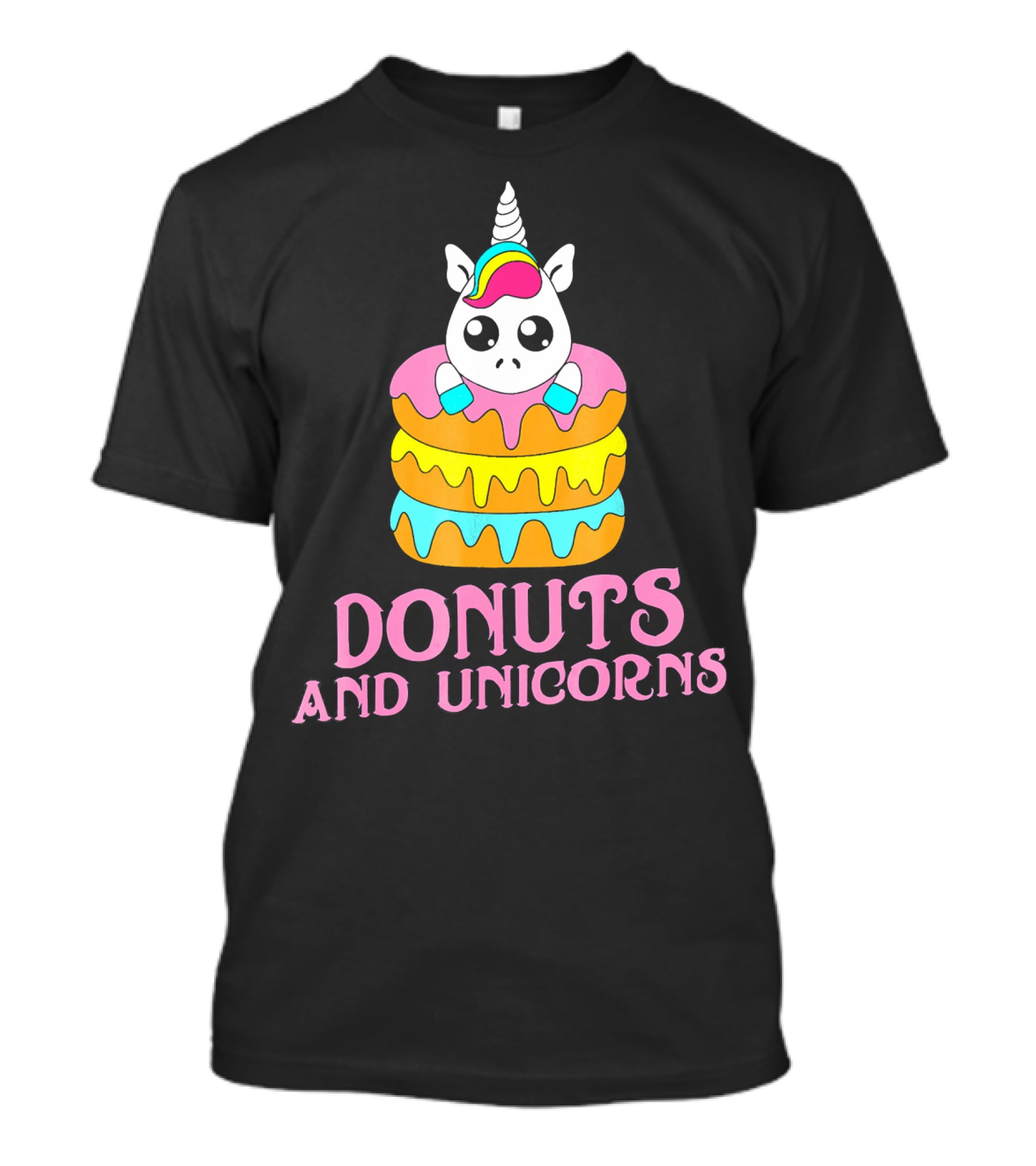 Donuts And Unicorns Sweet Foodie Lover Fantasy T-Shirt