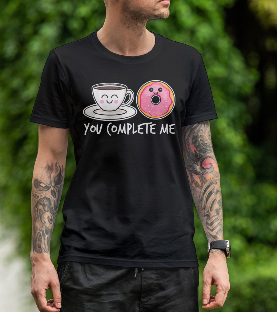 You Complete Me Kawaii Donut Tea Coffee T-Shirt