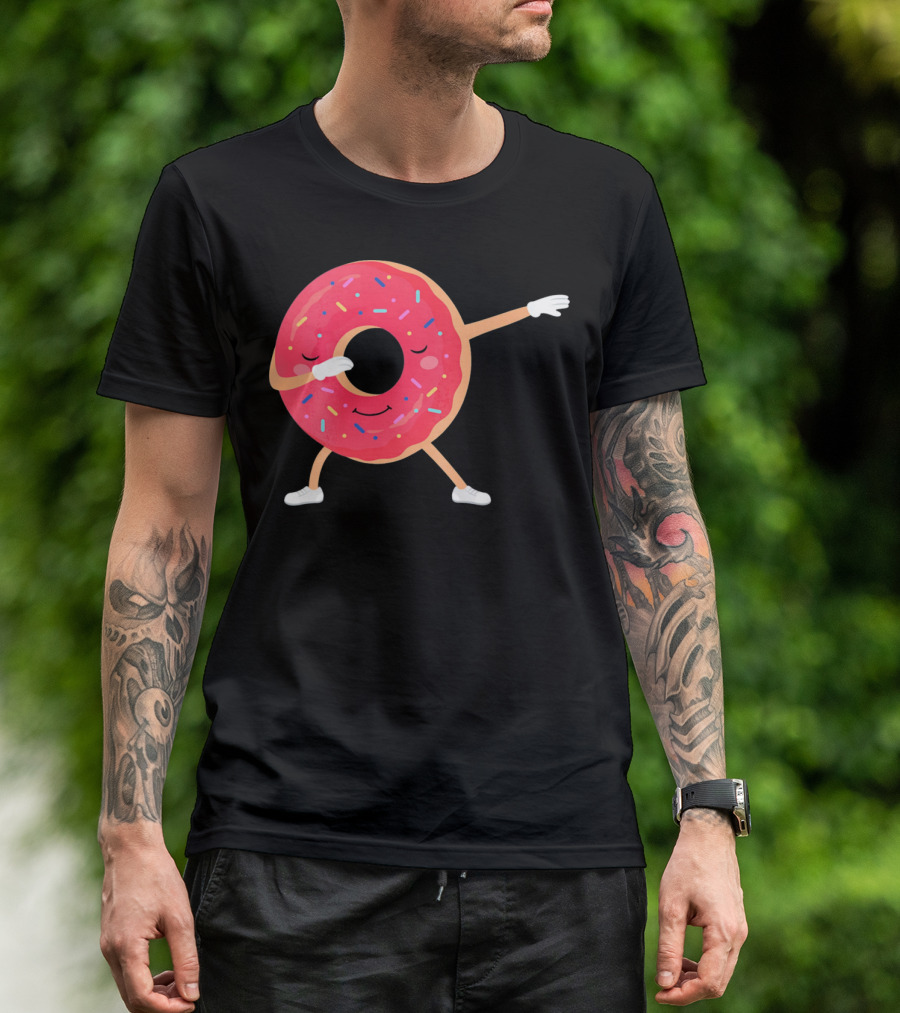 Dabbing Donut Sprinkles Funny Dance T-Shirt