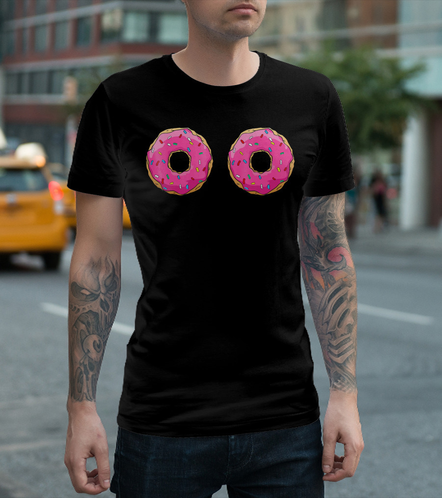 Funny Pink Sprinkle Donut Doughnut T-Shirt