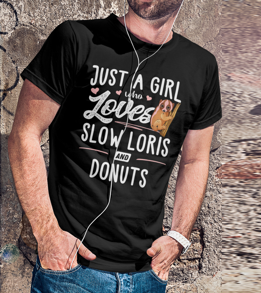 Just A Girl Who Loves Slow Loris And Donuts T-Shirt