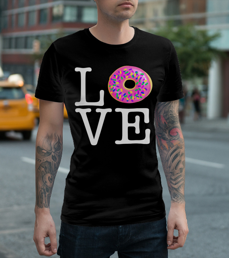 LOVE Donut Pink Sprinkles T-Shirt