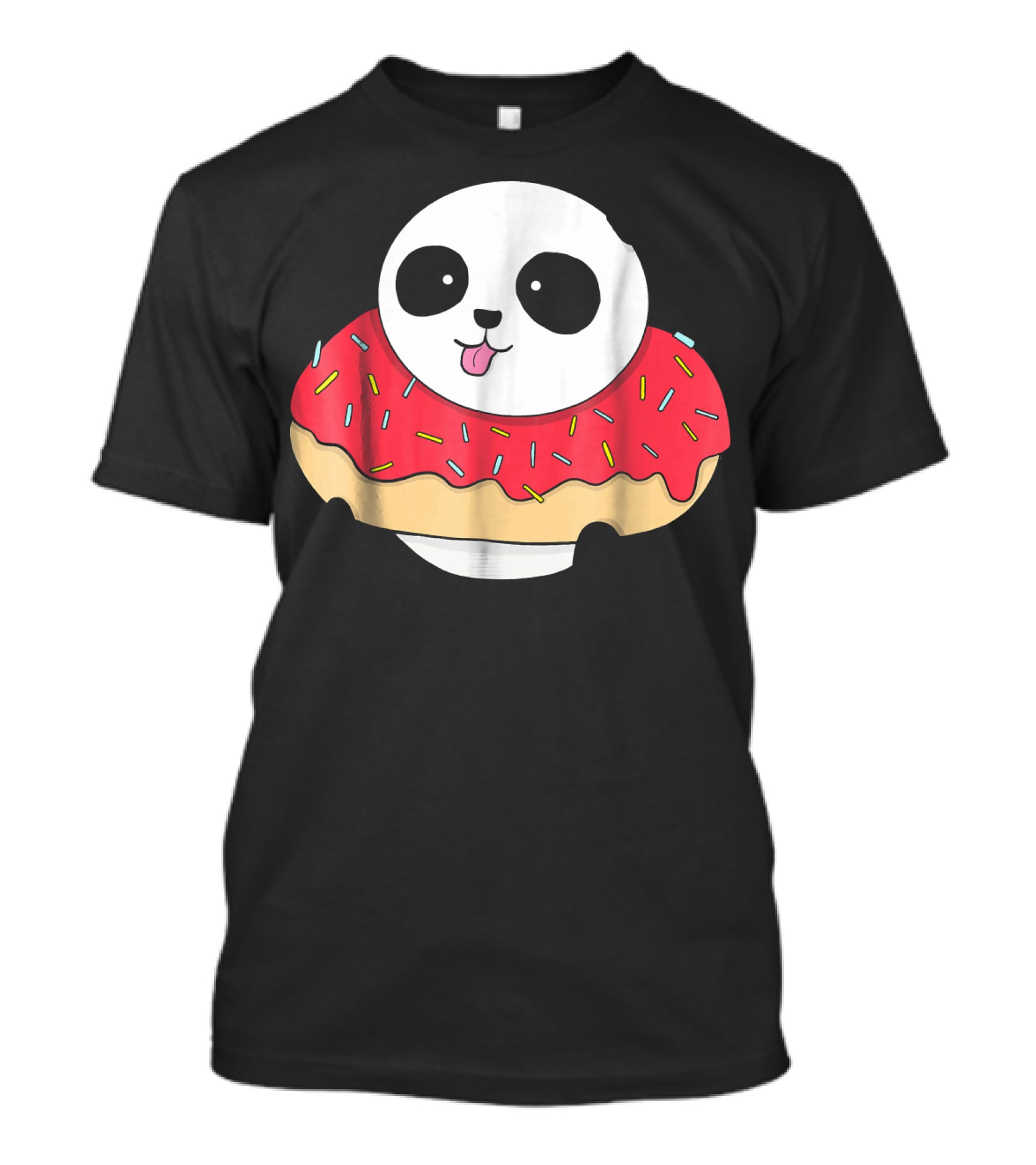Cute Baby Panda With Sprinkled Donut Squish T-Shirt