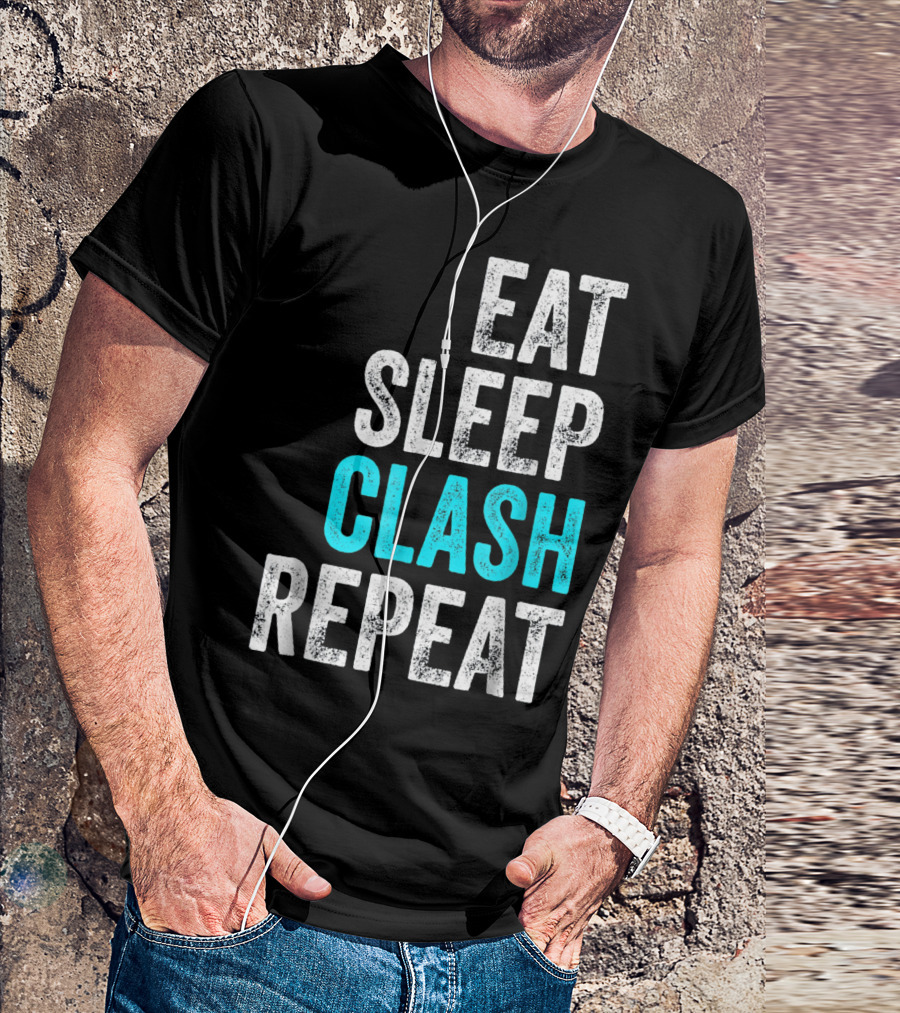 Mens Gaming Clan Eat Sleep Clash Repeat T-Shirt