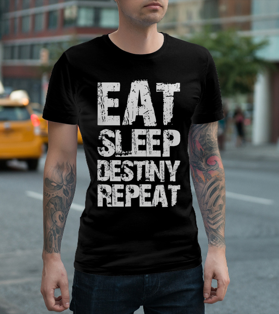 Eat Sleep Destiny Repeat Gaming Lifestyle Routine T-Shirt