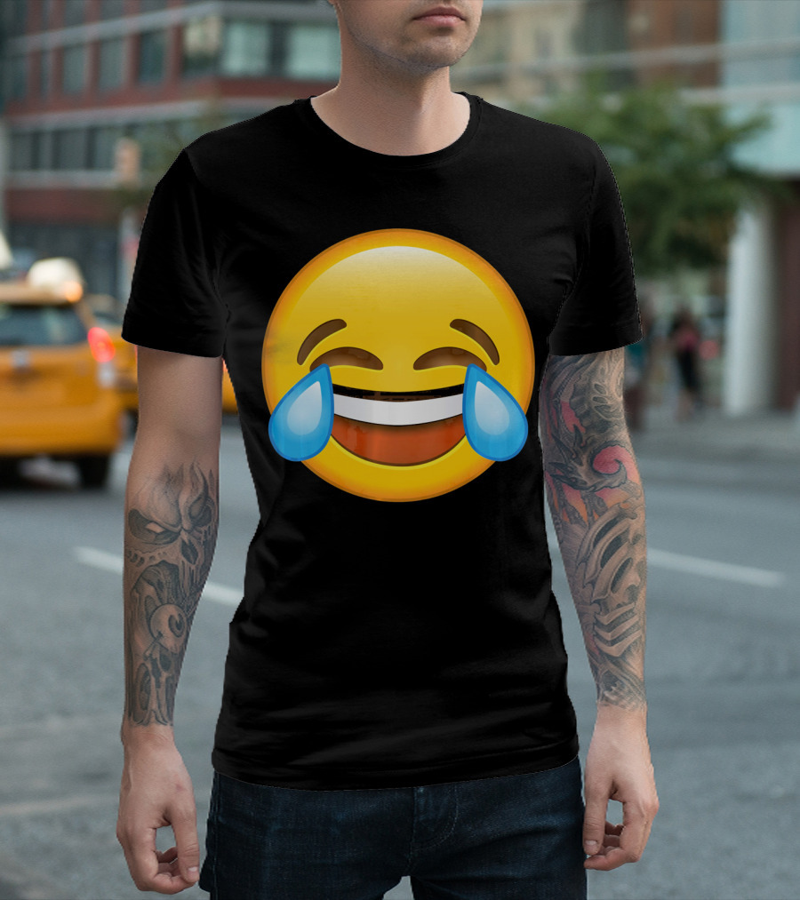 Funny Crying Tears Of Joy Laughing Emoji T-Shirt