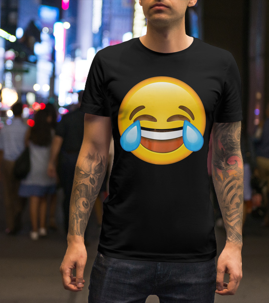 Funny Crying Tears Of Joy Laughing Emoji T-Shirt