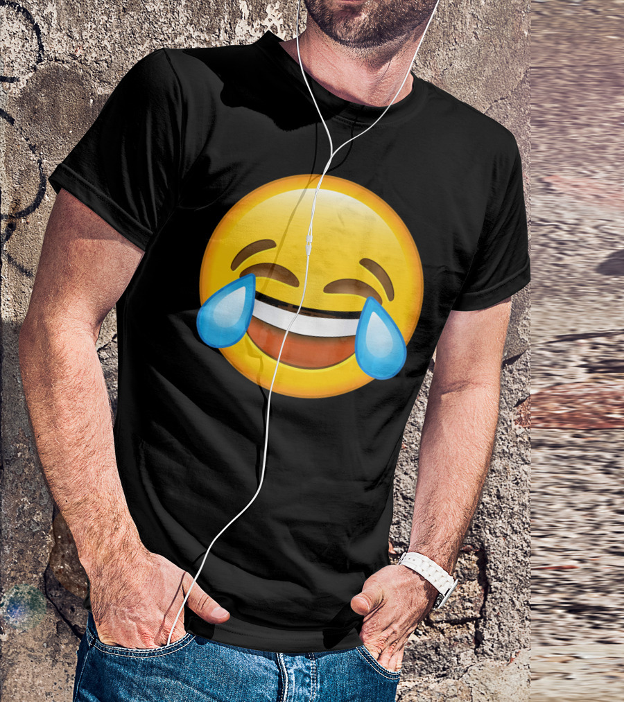 Funny Crying Tears Of Joy Laughing Emoji T-Shirt