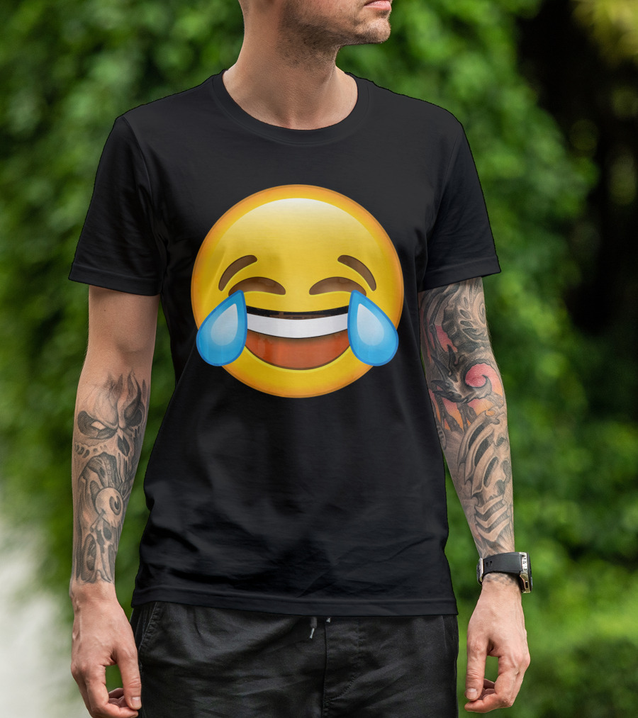 Funny Crying Tears Of Joy Laughing Emoji T-Shirt