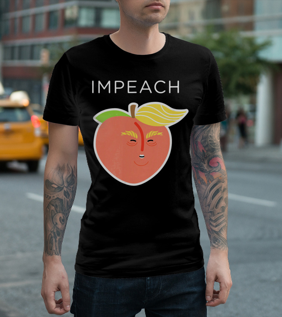Impeach Donald Anti Trump Peach Emoji Face T-Shirt