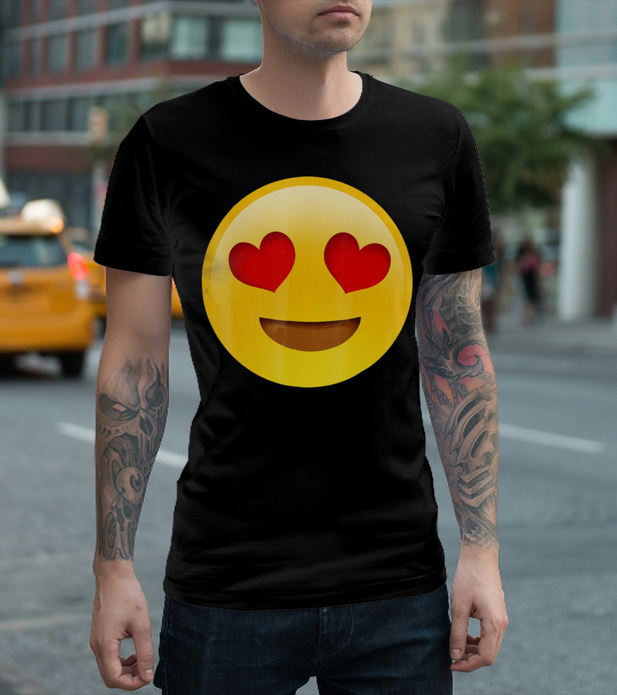 Emoji R Us Heart Eyes Smiley Love T-Shirt