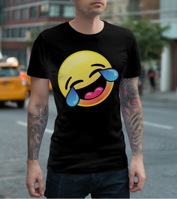 Laughing Crying Emoji Cute LOL Funny Expression T-Shirt