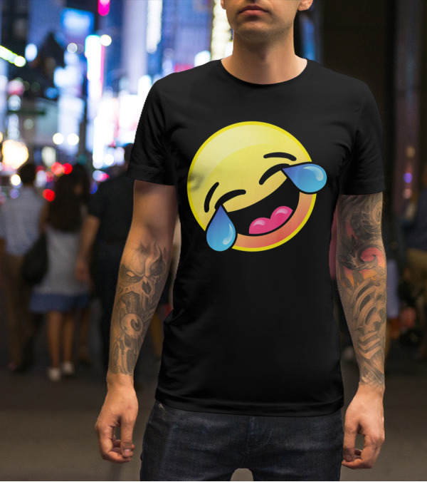 Laughing Crying Emoji Cute LOL Funny Expression T-Shirt