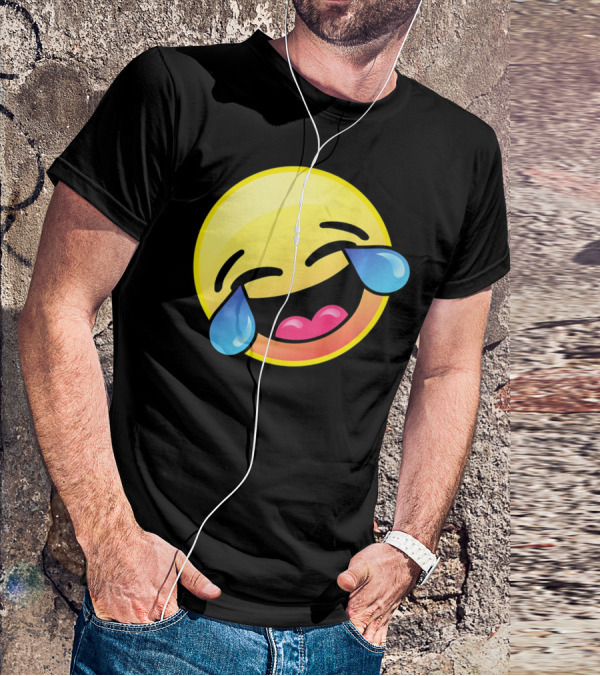 Laughing Crying Emoji Cute LOL Funny Expression T-Shirt