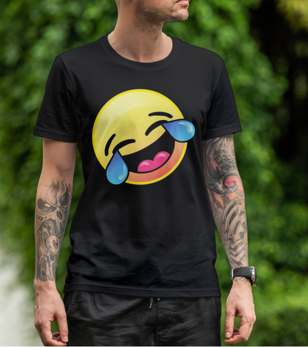 Laughing Crying Emoji Cute LOL Funny Expression T-Shirt