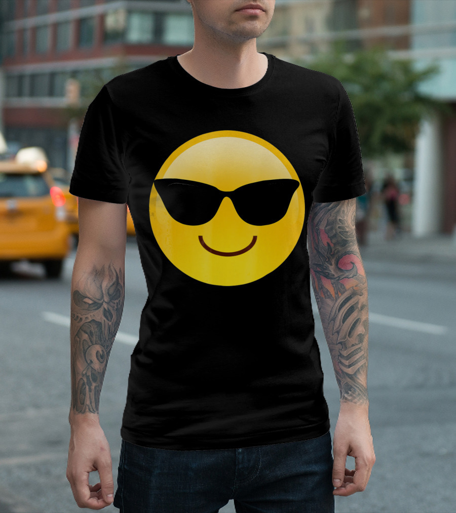 Cool Smiley Sunglasses Emoji Shades T-Shirt