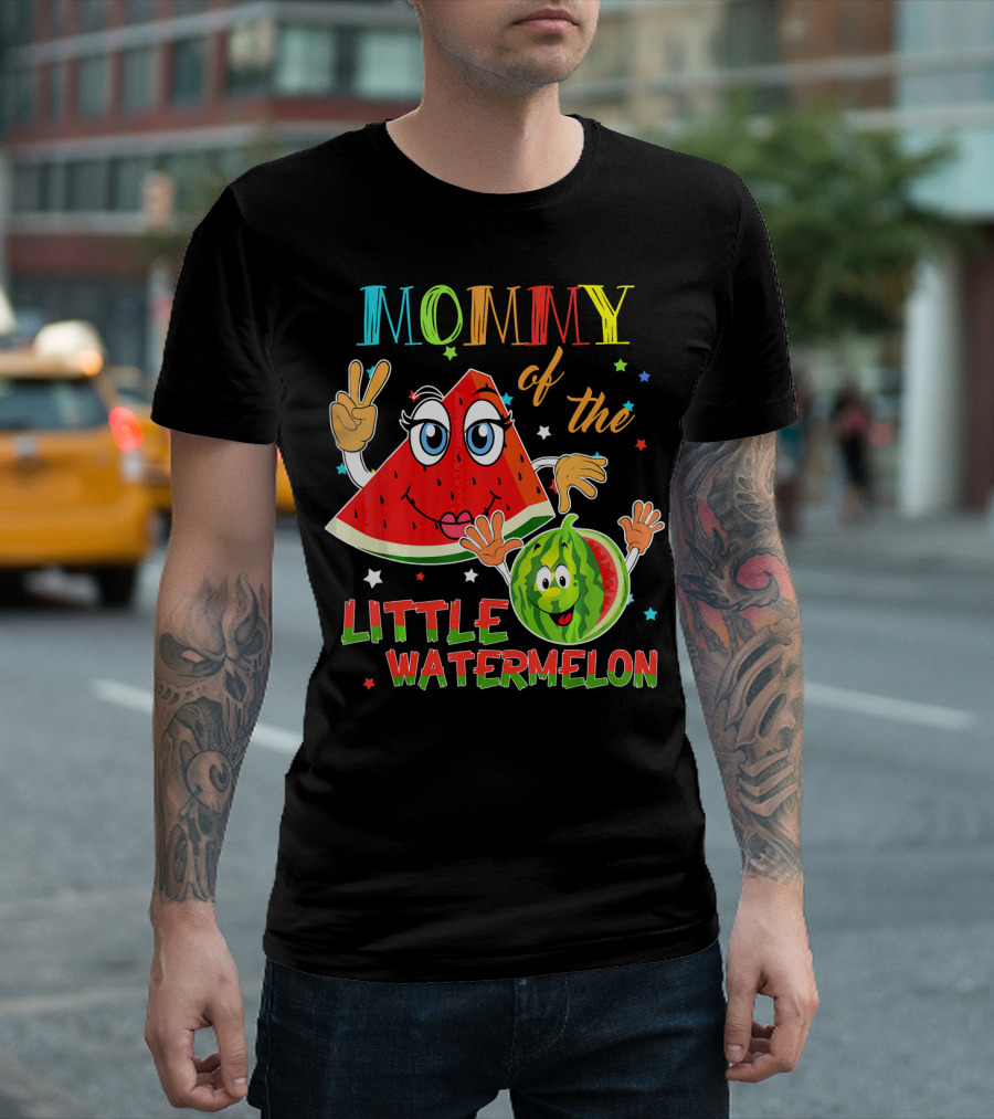 Mommy of the Little Watermelon Funny Matching Birthday T-Shirt