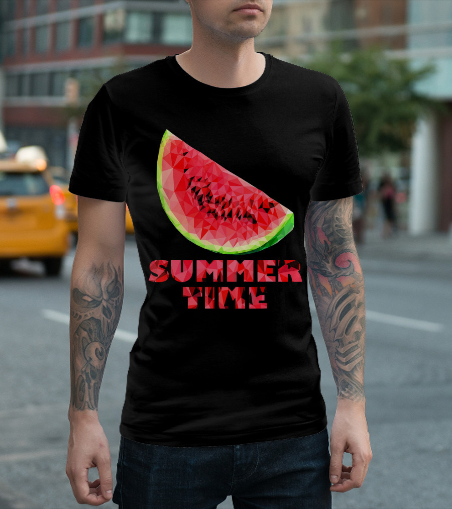 Watermelon Slice Summer Time Tro T-Shirt