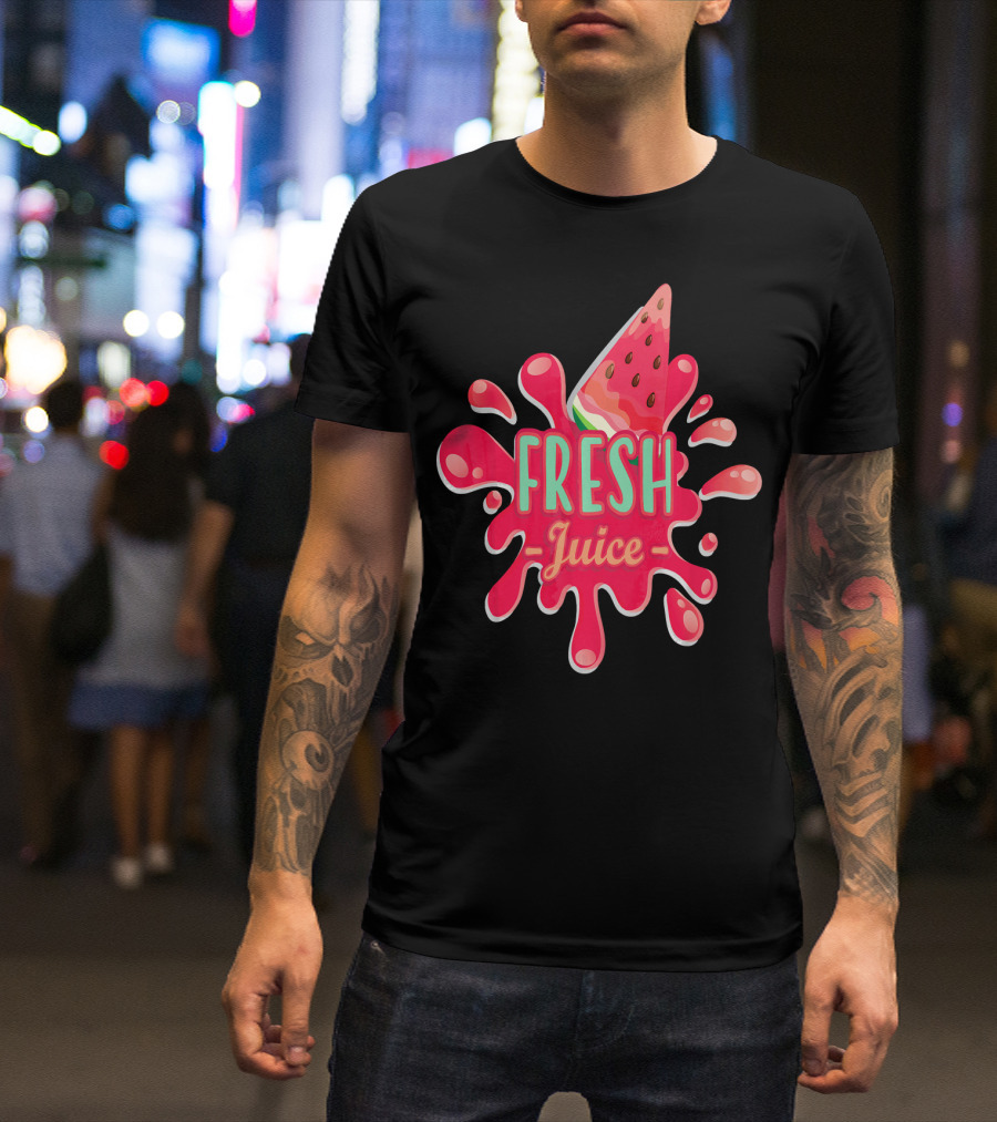 Fresh Juice Watermelon Splash Vegan T-Shirt