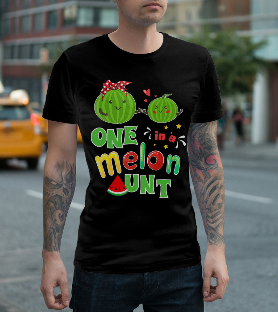 One in a Melon Aunt Watermelon Summer Tropical T-Shirt