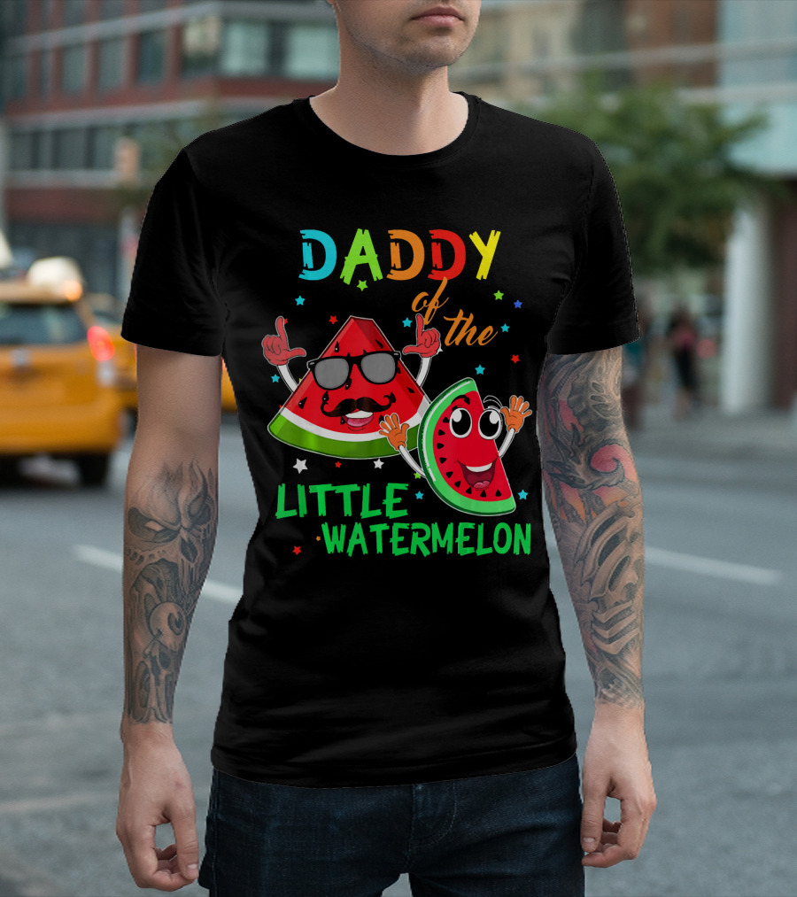 Daddy of the Little Watermelon Fun Birthday T-Shirt