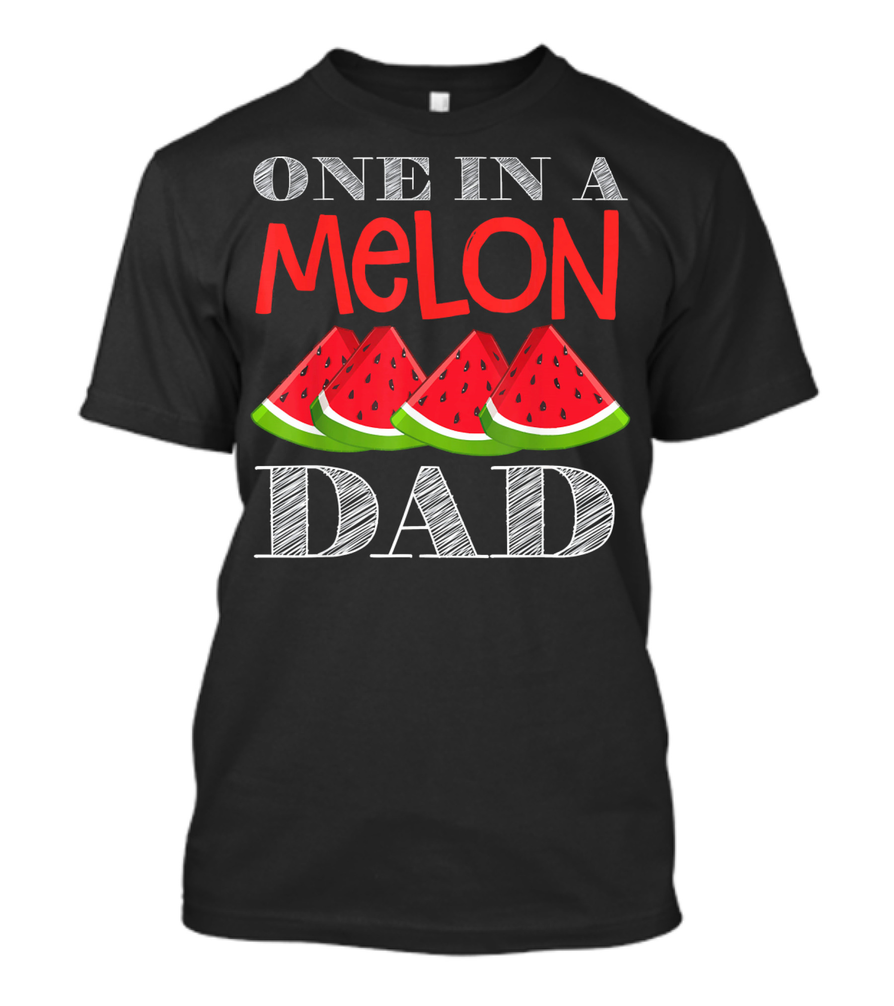 Mens One In A Melon Dad Watermelon T-Shirt
