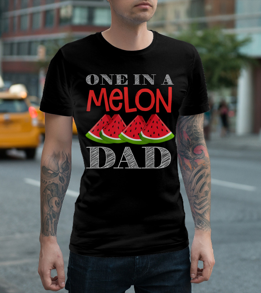 Mens One In A Melon Dad Watermelon T-Shirt