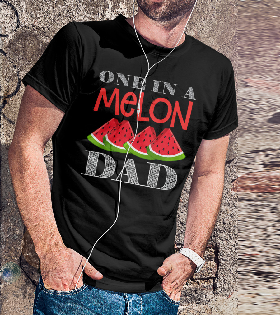 Mens One In A Melon Dad Watermelon T-Shirt