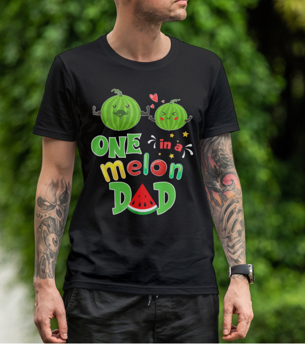 One In A Melon Dad Watermelon Summer Tropical T-Shirt