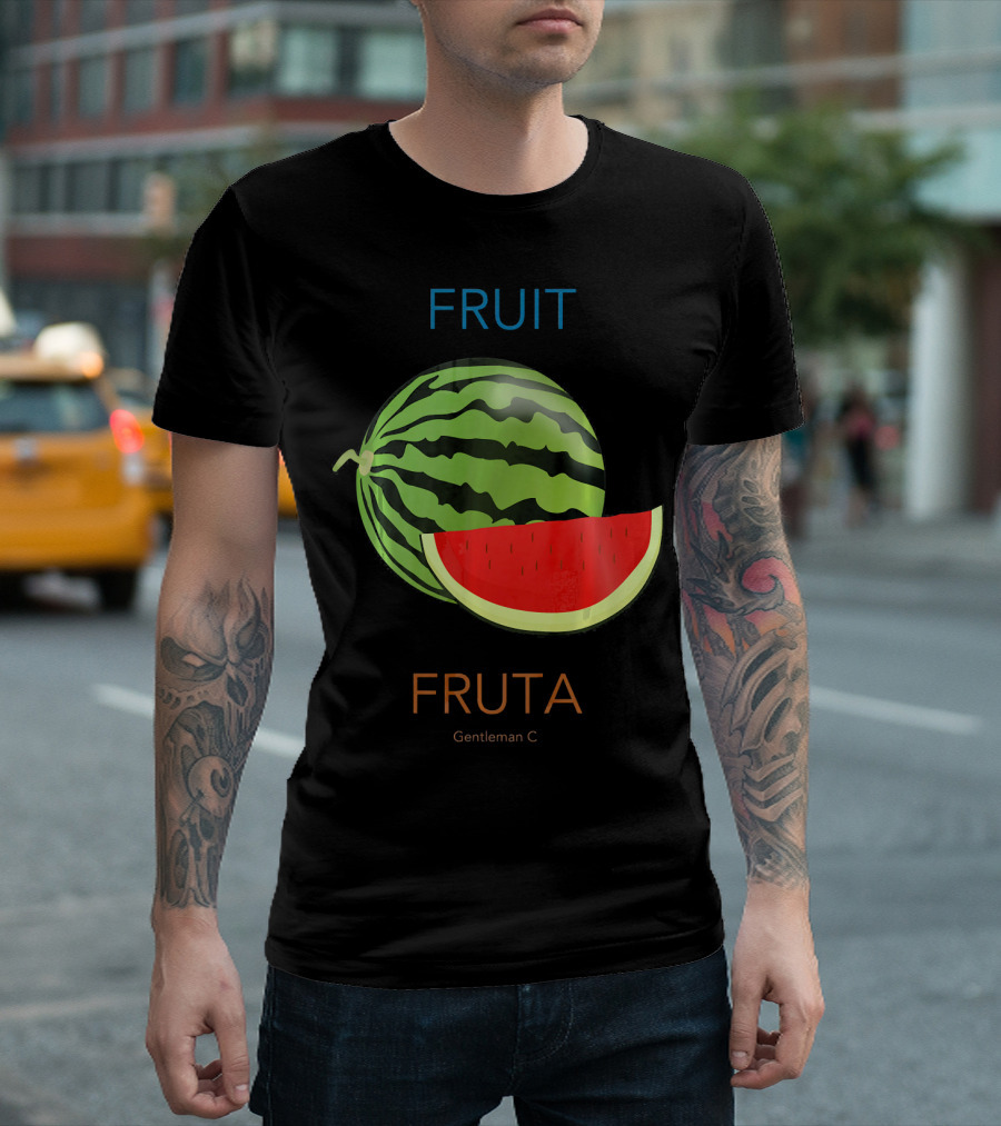 Fruit Fruta Watermelon Sandia Gentleman C T-Shirt